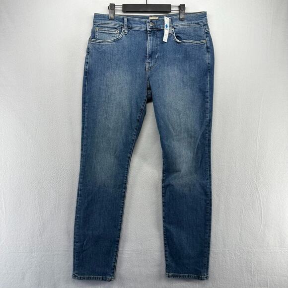 J Crew Jeans Men's 33x32 Blue 484 Denim Slim Fit Stretch Medium Wash Casual NEW - Picture 2 of 9